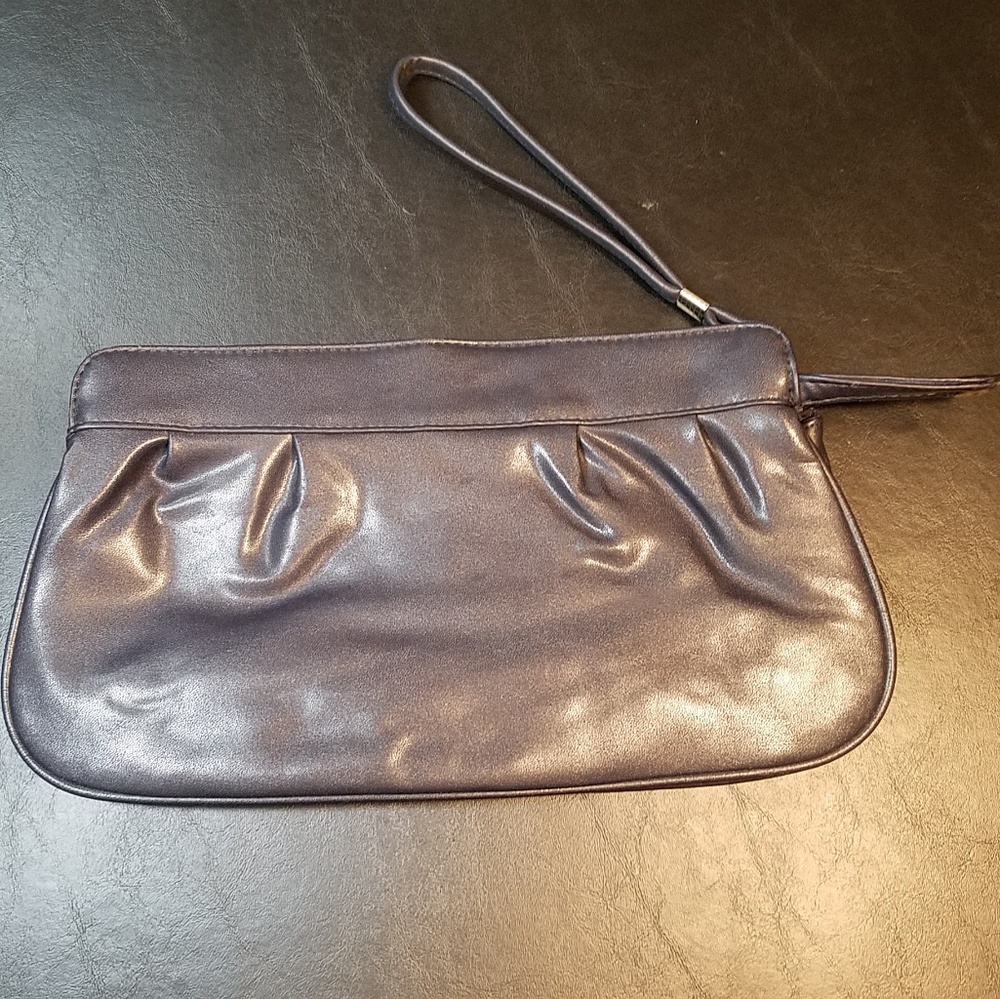 3 for $20 - Navy 80s Zipper Oversize Clutch Purse